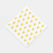 Yellow Hearts Pattern Servet (Hoek)