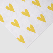 Yellow Hearts Pattern Tissuepapier (Detail)