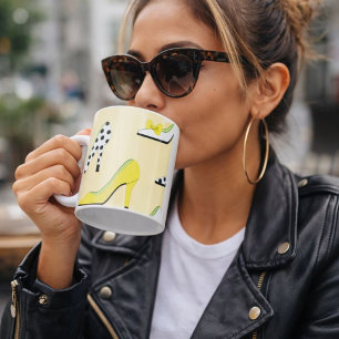 Yellow Heels Lady Chic Koffiemok