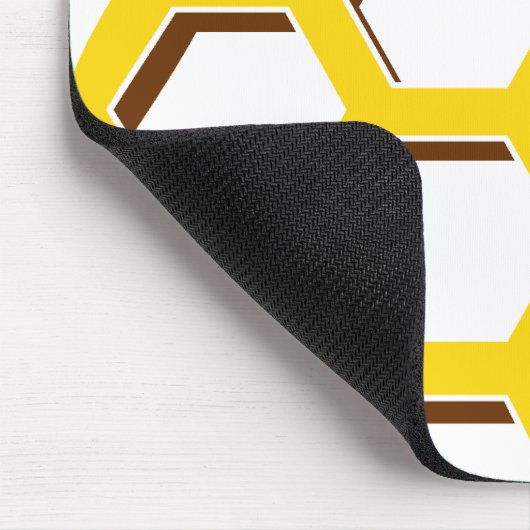 Yellow Hexagon Pattern Muismat (Hoek)