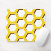 Yellow Hexagon Pattern Muismat (Met muis)