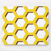 Yellow Hexagon Pattern Muismat (Voorkant)