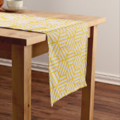 Yellow Hexagon Pattern Table Runner Lange Tafelloper (Voorbeeld)