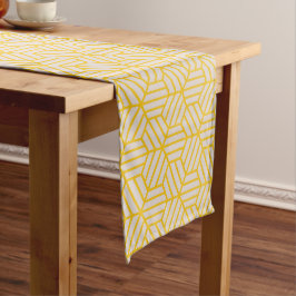 Yellow Hexagon Pattern Table Runner Lange Tafelloper