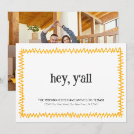 Yellow Hey Y'all - Verhuisd naar Texas Aankondiging