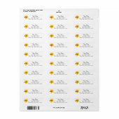 Yellow Hibiscus Address Label (Full Sheet)