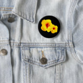 Yellow Hibiscus Badge Ronde Button 5,7 Cm (In situ)