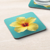 Yellow Hibiscus Bier Onderzetter (Linkerzijde)