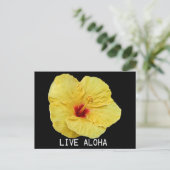 Yellow Hibiscus Briefkaart (Staand voorkant)