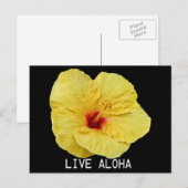 Yellow Hibiscus Briefkaart (Voorkant / Achterkant)