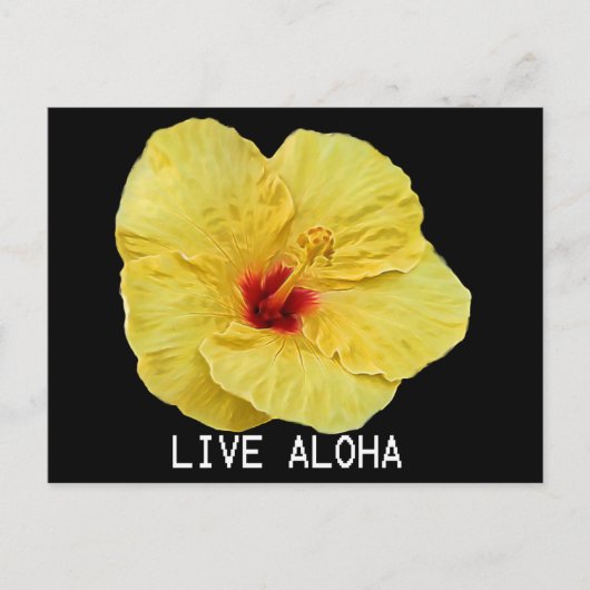 Yellow Hibiscus Briefkaart (Voorkant)