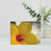 Yellow Hibiscus Briefkaart (Staand voorkant)