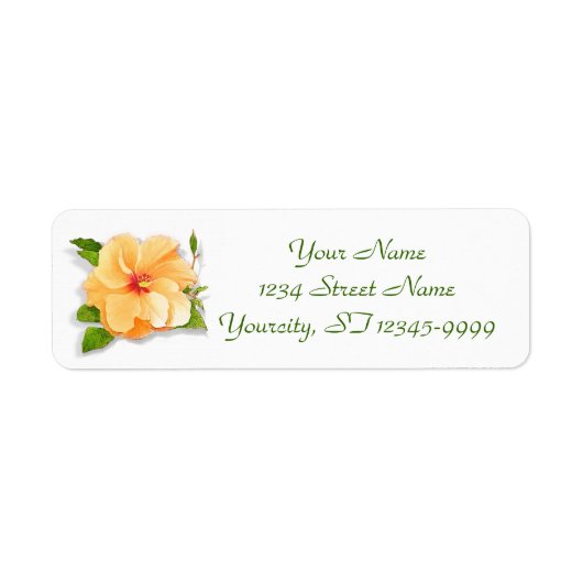 Yellow Hibiscus Etiket (Voorkant)