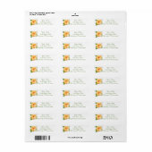 Yellow Hibiscus Etiket (Full Sheet)