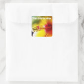 Yellow Hibiscus Flower aangepaste naam stickers (Tas)
