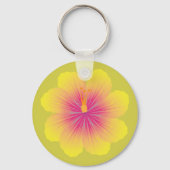 Yellow Hibiscus_Illustration Sleutelhanger (Achterkant)