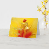 Yellow Hibiscus mist je Kaart (Gele Bloem)