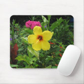 Yellow Hibiscus Muismat (Met muis)