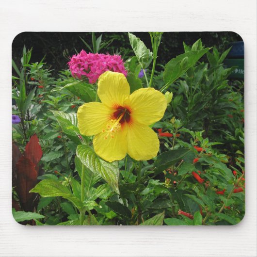 Yellow Hibiscus Muismat (Voorkant)