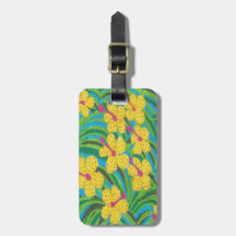 Yellow Hibiscus Tropical print