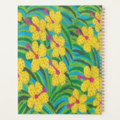 Yellow Hibiscus Tropical print Planner (Achterkant)
