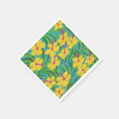 Yellow Hibiscus Tropical print Servet (Hoek)