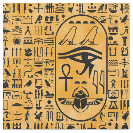 Yellow Hieroglyphics Stof