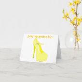 Yellow High Heel Shoe Kaart (Gele Bloem)