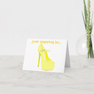 Yellow High Heel Shoe Kaart