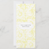 Yellow High Tea Bridal Shower Invitation Kaart (Achterkant)