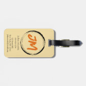 Yellow Hip Hop Rottweiler Bagagelabel (Achterkant horizontaal)