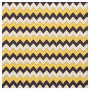 Yellow Hippie Chevron ZigZag Boho Pattern Stof