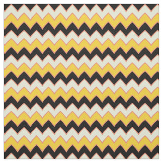 Yellow Hippie Chevron ZigZag Boho Pattern Stof