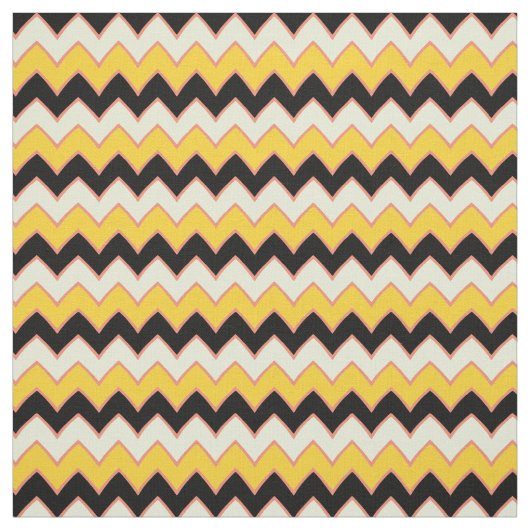 Yellow Hippie Chevron ZigZag Boho Pattern Stof (Swatch)