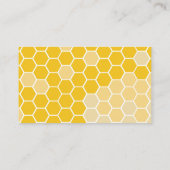 Yellow Honey Bee Baby shower Luier Raffle Tickets Informatiekaartje (Achterkant)