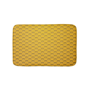 Yellow Honeycomb Pattern Badmat