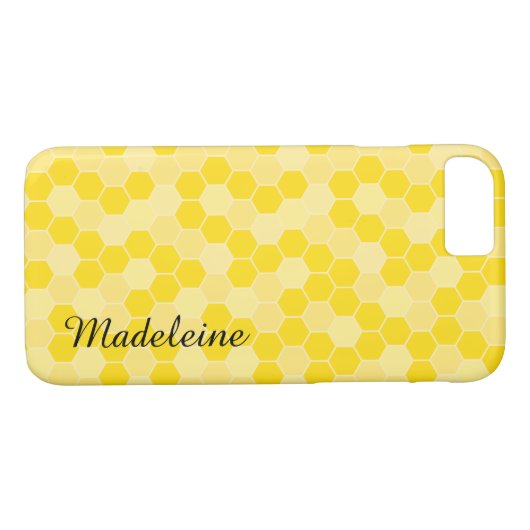 Yellow Honeycomb Pattern Case-Mate iPhone Case (Achterkant (Horizontaal))