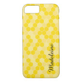 Yellow Honeycomb Pattern Case-Mate iPhone Case (Achterkant)
