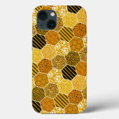 Yellow Honeycomb Pattern Case-Mate iPhone Case (Achterkant)