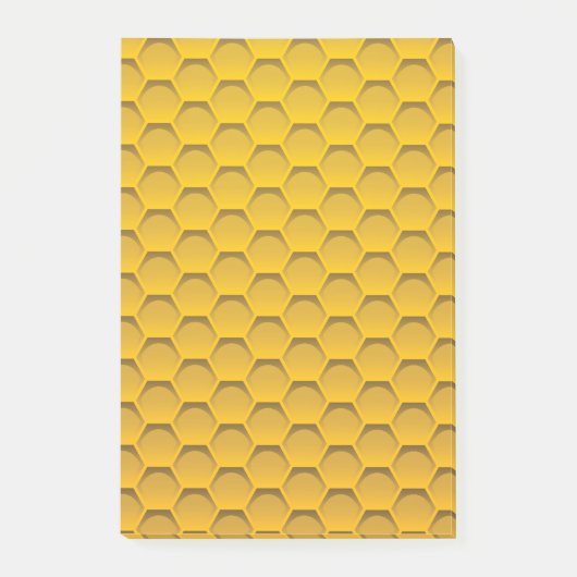 Yellow Honeycomb Pattern Post-it® Notes (Voorkant)