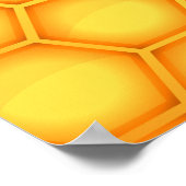 Yellow Honeycomb Pattern Poster (Hoek)