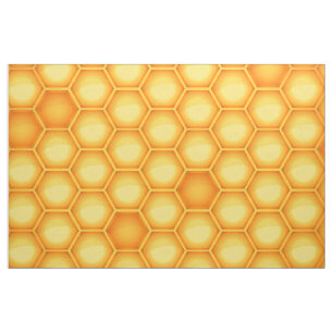 Yellow Honeycomb Pattern Stof