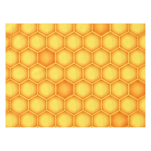 Yellow Honeycomb Pattern Tafelkleed (Voorkant (Horizontaal))
