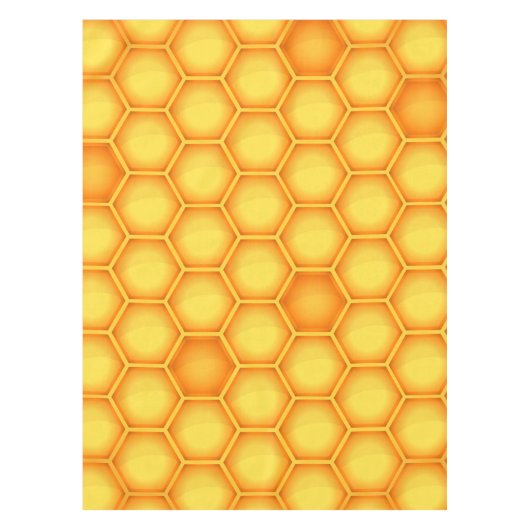Yellow Honeycomb Pattern Tafelkleed (Voorkant)
