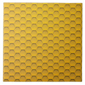 Yellow Honeycomb Pattern Tegeltje (Voorkant)