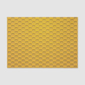 Yellow Honeycomb Pattern Tissuepapier (Voorkant)