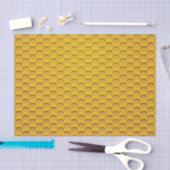 Yellow Honeycomb Pattern Tissuepapier (Craft)