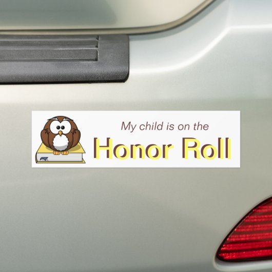Yellow Honor Roll Bumpersticker (Op auto)