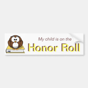 Yellow Honor Roll Bumpersticker