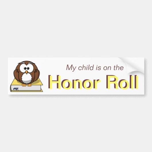 Yellow Honor Roll Bumpersticker (Voorkant)